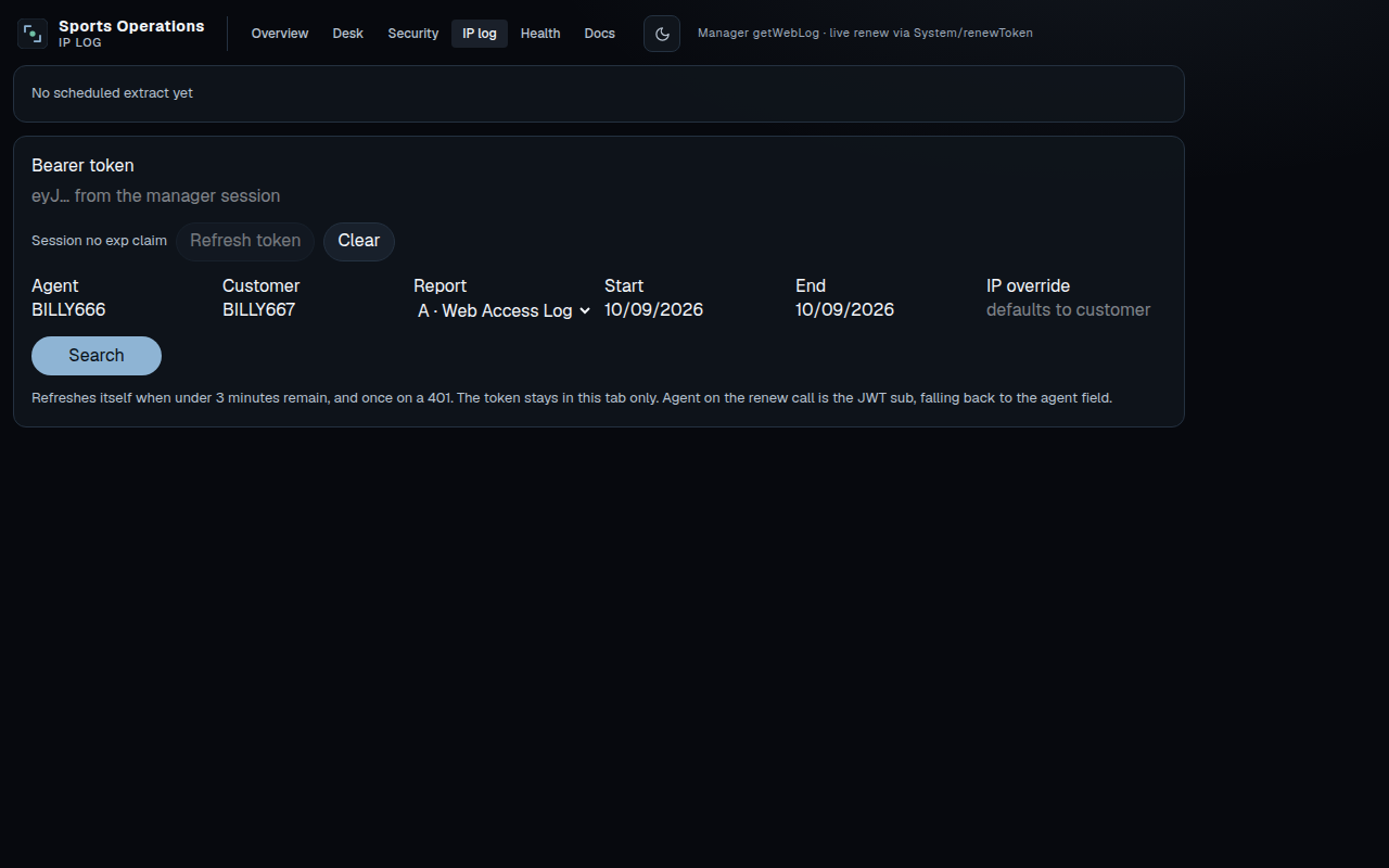 IP log search